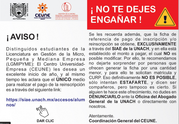 ¡ AVISO !